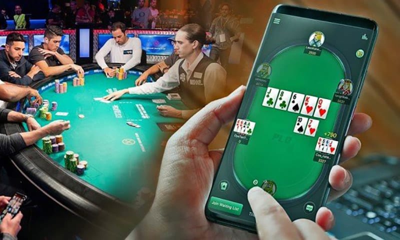 Çevrimiçi bir telefonda poker